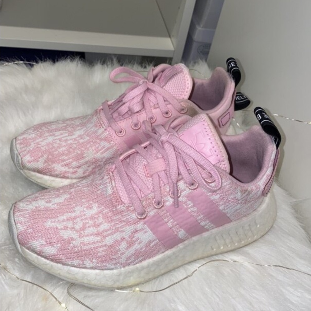 Pink Adidas NMD Knit Sneakers size 6